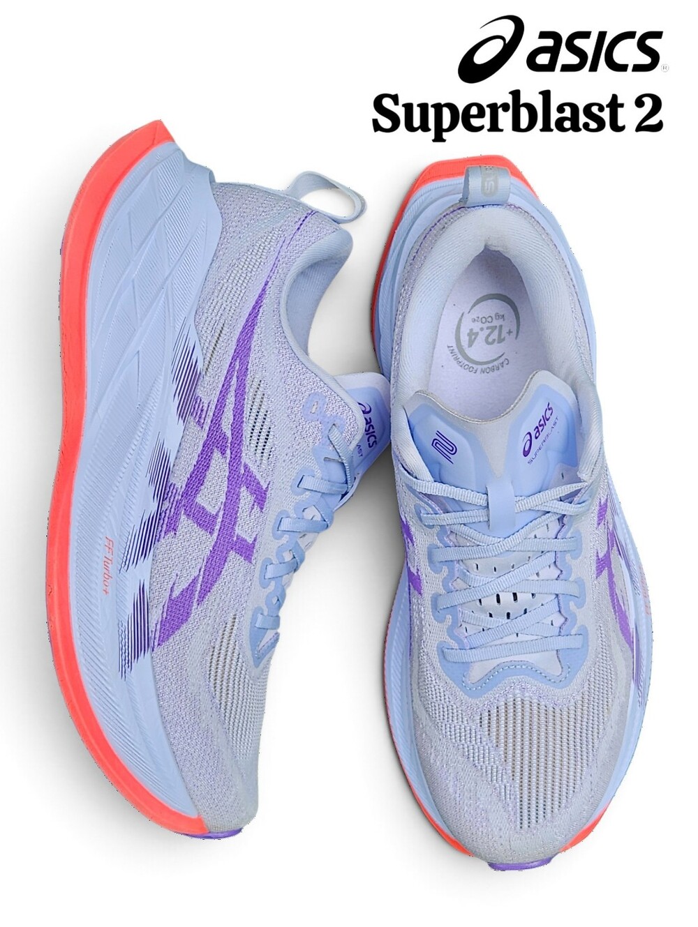 Asics Superblast 2 Womens Size 10 Light Blue Running High Cushion Sneakers Shoes